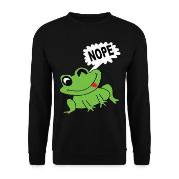 Grenouille grenouille prince grenouilles caillé animal - Sweat-shirt Unisexe - noir - Devant - Alina (178cm) & Michal (187cm)