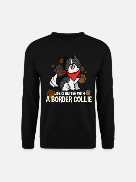 Border Collie Drôle de cadeau chien - Sweat-shirt Unisexe - noir
