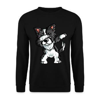 Border Collie maman chien mère - Sweat-shirt Unisexe - noir - Devant - Alina (178cm) & Michal (187cm)