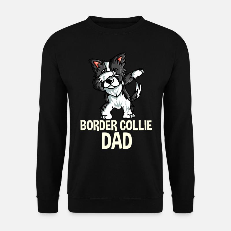 Border Collie Dad Papa Hund Spruch - Unisex Pullover - Schwarz
