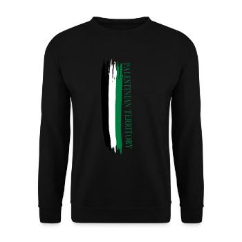 palästinensisches Gebiet skizzierte Landesfarben - Unisex Pullover - Schwarz - Vorne - Alina (178cm) & Michal (187cm)