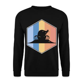 Mole retro and vintage hexagon - Unisex Sweatshirt - black - Front - Alina (178cm) & Michal (187cm)