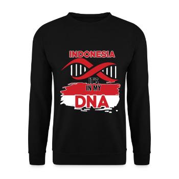 Indonesia is in my DNA - Unisex Sweatshirt - black - Front - Alina (178cm) & Michal (187cm)