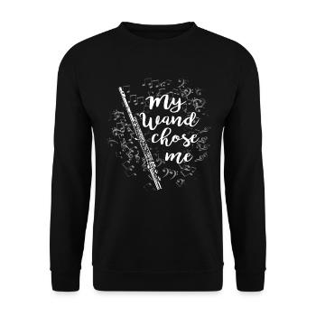 My Wand chose me - Unisex Pullover - Schwarz - Vorne - Alina (178cm) & Michal (187cm)