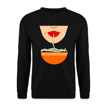 Pho Noodle food - Unisex Sweatshirt - black - Front - Alina (178cm) & Michal (187cm)