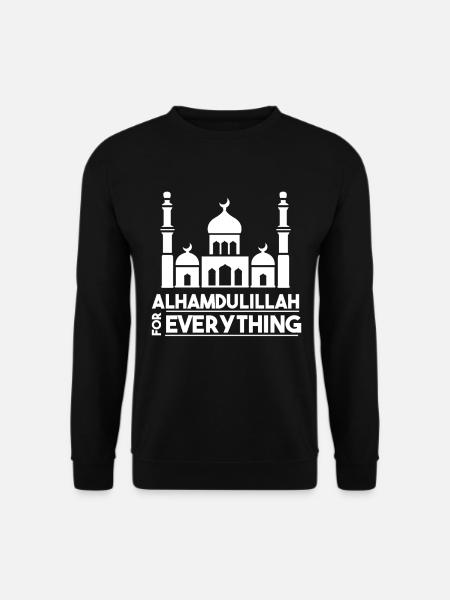 Alhamdullah Moschee Muslim Koran Religion Islam - Unisex Pullover - Schwarz