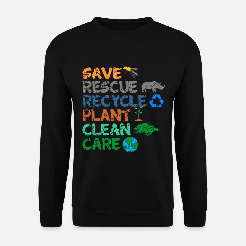 Umweltschützer Grüne Umweltschutz Spruch Öko - Unisex Pullover - Schwarz
