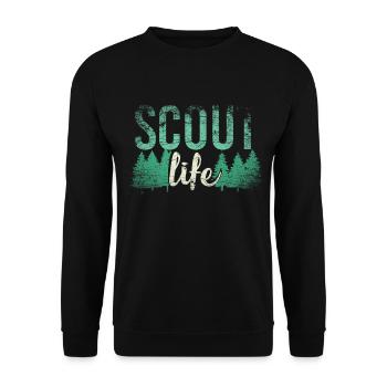 Scouting Scout Life - Sweat-shirt Unisexe - noir - Devant - Alina (178cm) & Michal (187cm)