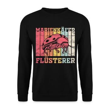 Ladybug Whispering Gift - Unisex Sweatshirt - black - Front - Alina (178cm) & Michal (187cm)