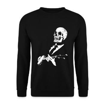 Cadeau de musicien banjo squelette pour musiciens - Sweat-shirt Unisexe - noir - Devant - Alina (178cm) & Michal (187cm)