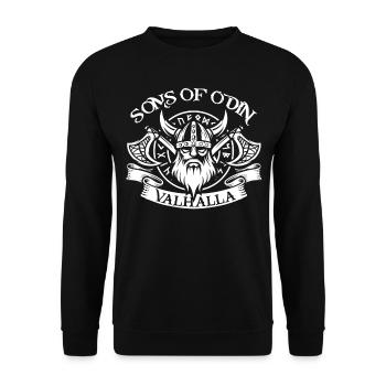 Söhne Odins Wikinger Krieger Götter - Unisex Pullover - Schwarz - Vorne - Alina (178cm) & Michal (187cm)