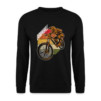 VTT VTT descente cadeau sport extrême - Sweat-shirt Unisexe - noir - Devant - Alina (178cm) & Michal (187cm)