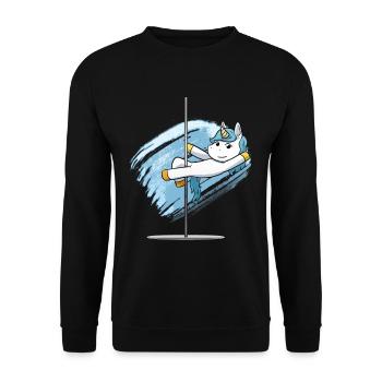 Unicorn pole dancing pole dancing danseur - Sweat-shirt Unisexe - noir - Devant - Alina (178cm) & Michal (187cm)