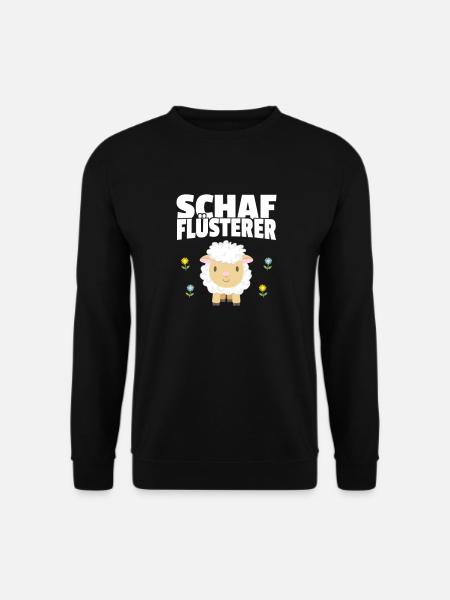 Schaf Flüsterer Schäfer Bauer Landwirt Geschenk - Unisex Pullover - Schwarz
