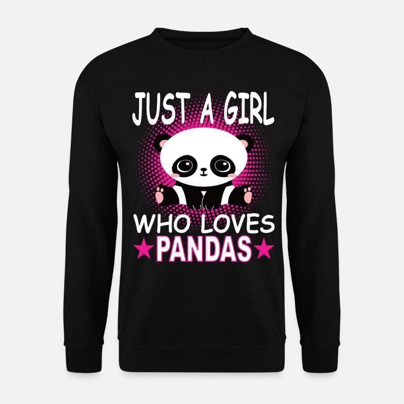 Panda - Unisex Pullover - Schwarz