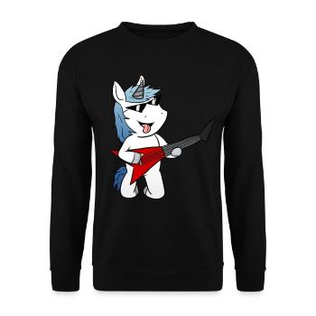 Licorne guitare électrique guitare électrique - Sweat-shirt Unisexe - noir - Devant - Alina (178cm) & Michal (187cm)