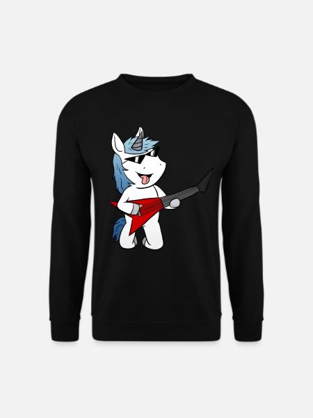 Einhorn E Gitarre Egitarre - Unisex Pullover - Schwarz