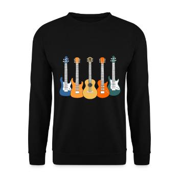 guitares - Sweat-shirt Unisexe - noir - Devant - Alina (178cm) & Michal (187cm)