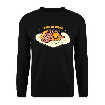 Le bacon aux œufs me laisse tranquille - Sweat-shirt Unisexe - noir - Devant - Alina (178cm) & Michal (187cm)