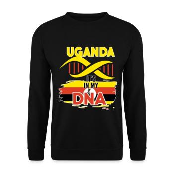 Uganda is in my DNA - Unisex Sweatshirt - black - Front - Alina (178cm) & Michal (187cm)