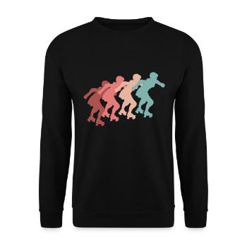 Roller Skater Roller Skater Skates Girl Inline Skate - Unisex Sweatshirt - black - Front - Alina (178cm) & Michal (187cm)