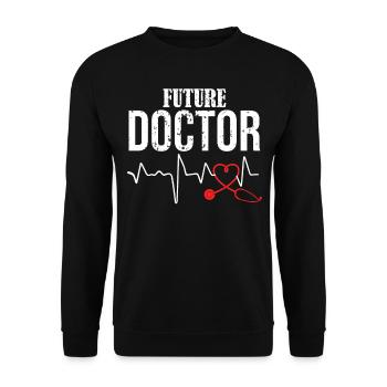 Docteur Docts Cadeaux - Sweat-shirt Unisexe - noir - Devant - Alina (178cm) & Michal (187cm)