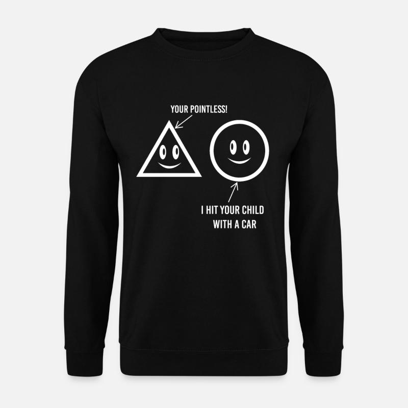 Dark Humour Schwarzer Humor Lustig Meme Witz Black - Unisex Pullover - Schwarz