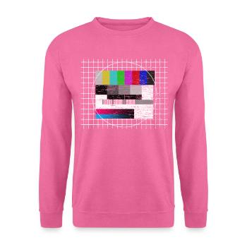 Test picture old school 70s television 80s retro motto - Unisex Sweatshirt - pink - Front