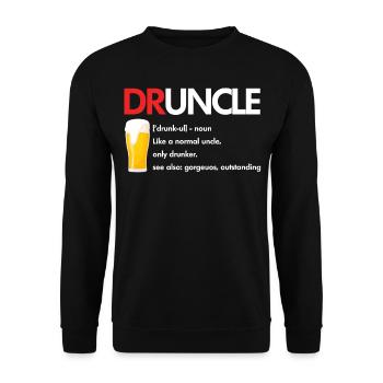 Godfather Uncle Beer Alcohol Celebration Party - Unisex Sweatshirt - black - Front - Alina (178cm) & Michal (187cm)
