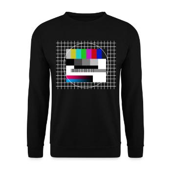 Modèle de test des années 90 télévision TV rétro - Sweat-shirt Unisexe - noir - Devant - Alina (178cm) & Michal (187cm)