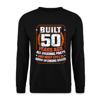 50th birthday 50 years old fifty fiftieth - Unisex Sweatshirt - black - Front - Alina (178cm) & Michal (187cm)