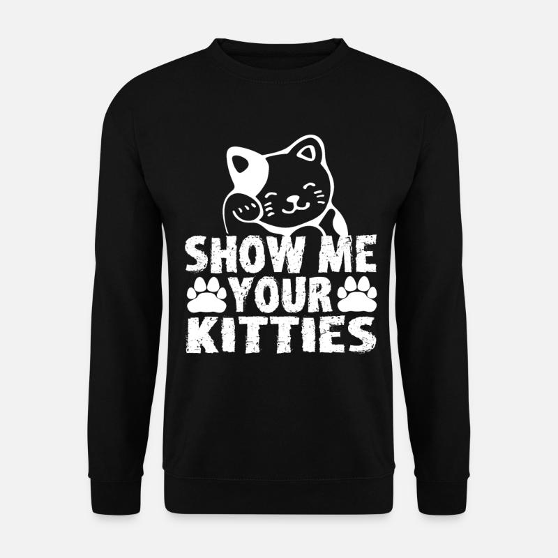 Katze Katzenliebhaber Kater Katzenfreund Mieze - Unisex Pullover - Schwarz