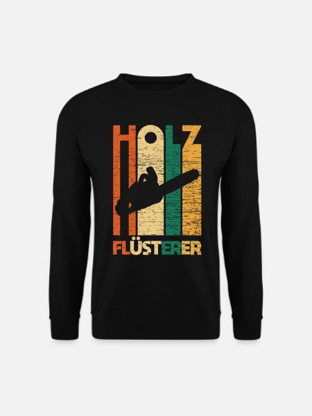 Holz Baumfäller Wald Holz Kettensäge - Unisex Pullover - Schwarz