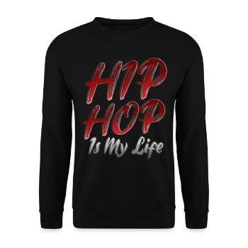 hip hop - Unisex Sweatshirt - black - Front - Alina (178cm) & Michal (187cm)