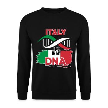 L'Italie est dans mon ADN - Sweat-shirt Unisexe - noir - Devant - Alina (178cm) & Michal (187cm)