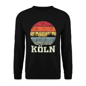 Cologne retro vintage - Unisex Sweatshirt - black - Front - Alina (178cm) & Michal (187cm)