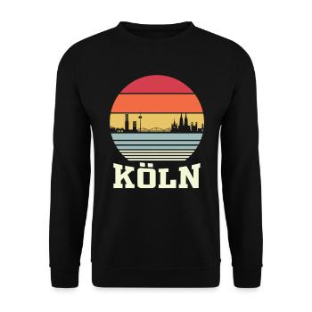 Cologne skyline Cologne cathedral gift idea - Unisex Sweatshirt - black - Front - Alina (178cm) & Michal (187cm)