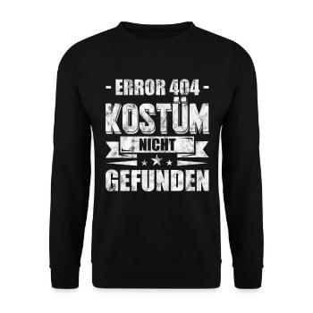 Error 404 Karneval Kostüm Programmierer - Unisex Pullover - Schwarz - Vorne - Alina (178cm) & Michal (187cm)