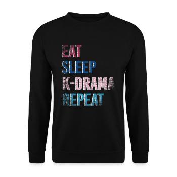 K Drama K Drama Gift - Unisex Sweatshirt - black - Front - Alina (178cm) & Michal (187cm)