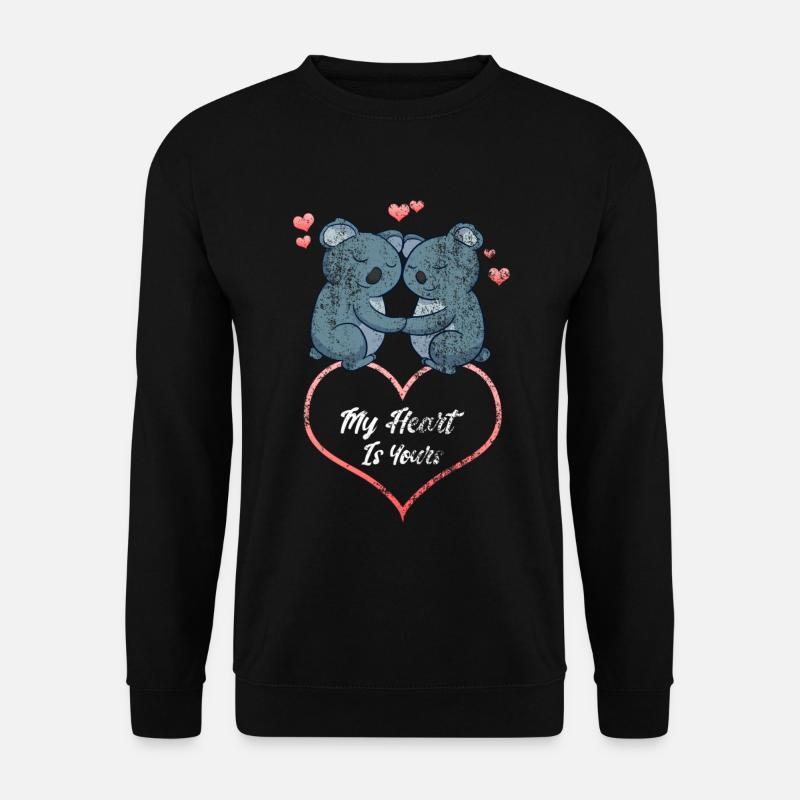 Mein Herz gehört Dir Liebesbeweis Partnerlook Part - Unisex Pullover - Schwarz