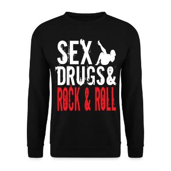 Rock and Roll - Unisex Pullover - Schwarz - Vorne - Alina (178cm) & Michal (187cm)