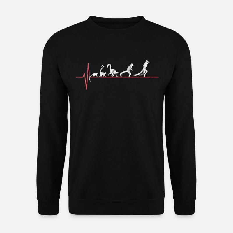 Lemur lemurs heartbeat pulse gift - Unisex Sweatshirt - black