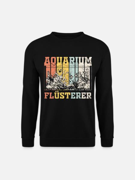 Aquarium Fisch Aquarianer Retro Vintage Geschenk - Unisex Pullover - Schwarz