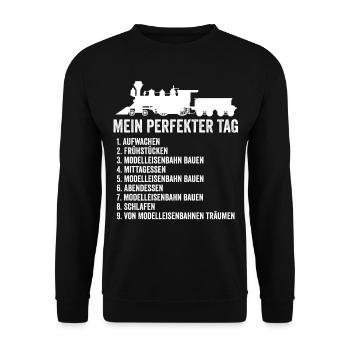 Modellbauer Geschenk - Unisex Pullover - Schwarz - Vorne - Alina (178cm) & Michal (187cm)