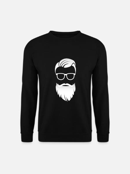 hipster Bart Brille Trend - Unisex Pullover - Schwarz