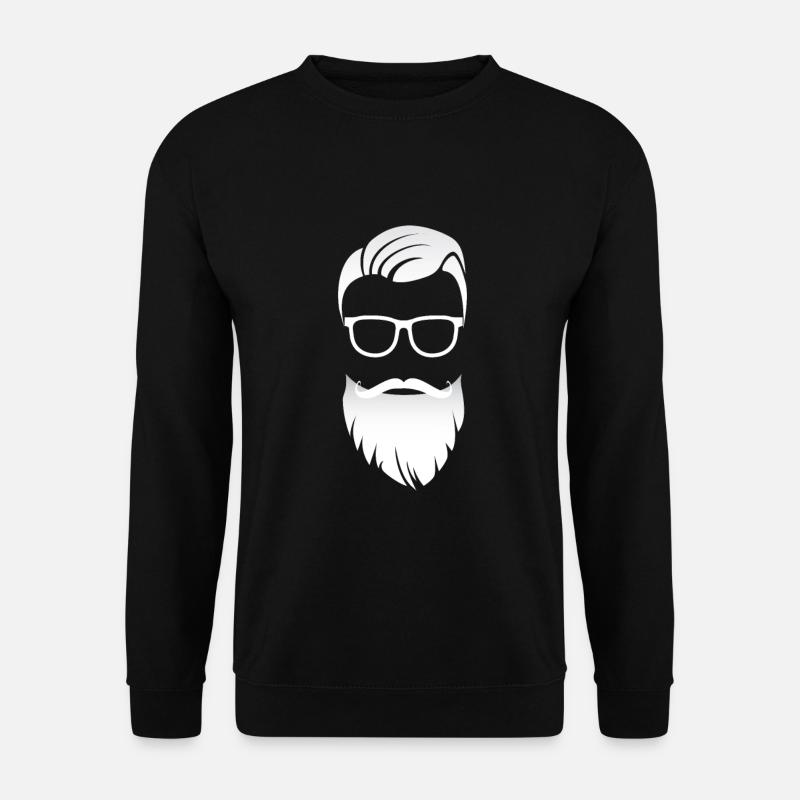 hipster Bart Brille Trend - Unisex Pullover - Schwarz
