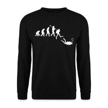 Taucher Evolution - Unisex Pullover - Schwarz - Vorne - Alina (178cm) & Michal (187cm)
