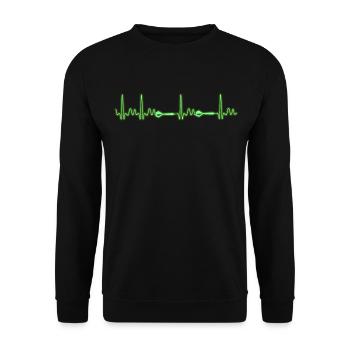 Dart dart player darts club - Unisex Sweatshirt - black - Front - Alina (178cm) & Michal (187cm)