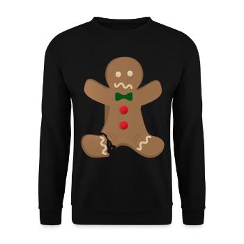 Oh snap - homme de pain d'épice - Sweat-shirt Unisexe - noir - Devant - Alina (178cm) & Michal (187cm)