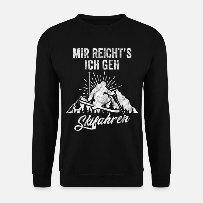 Skifahren Skifahrer Skigebiet & Berge - Unisex Pullover - Schwarz